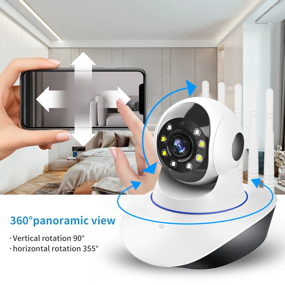 HD 3MP Wireless IP Camera CCTV WIFI Camera PTZ Security Protector Surveillance Camcorders Smart Auto Track Baby Monitor Recorder