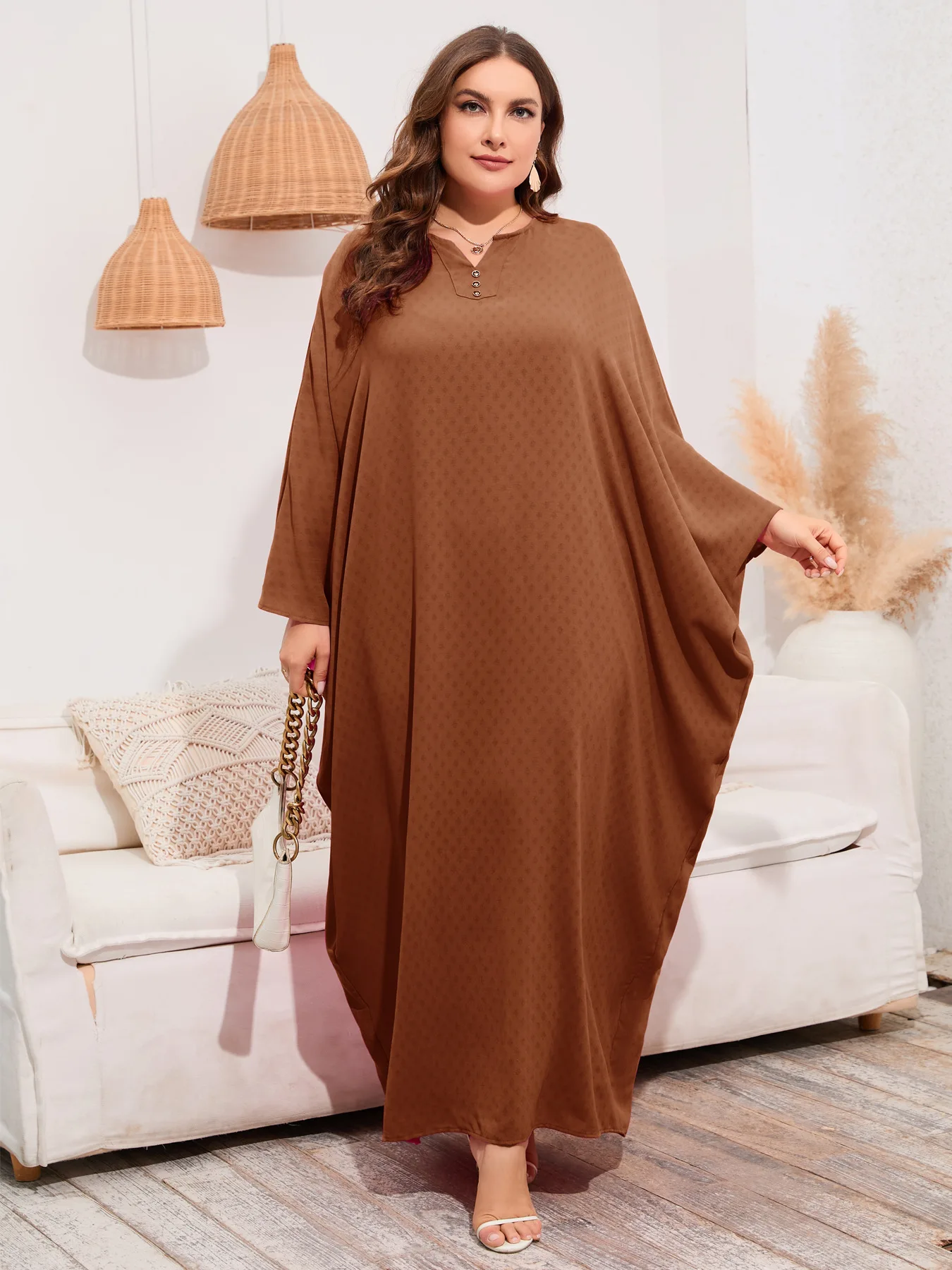

Ramadan Eid Abaya Women Muslim Casual Bat Sleeve Long Maxi Dress Turkey Dubai Eid Party Gown Kaftan Loose Islamic Morocco Caftan
