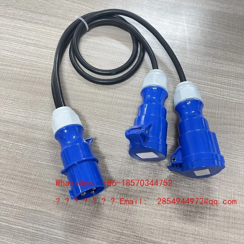 16A Aviation Plug-in One Minute and Two, Blue 16A Male One Minute and Two To 16A Aviation Plug-in Mother, Light Power Cord