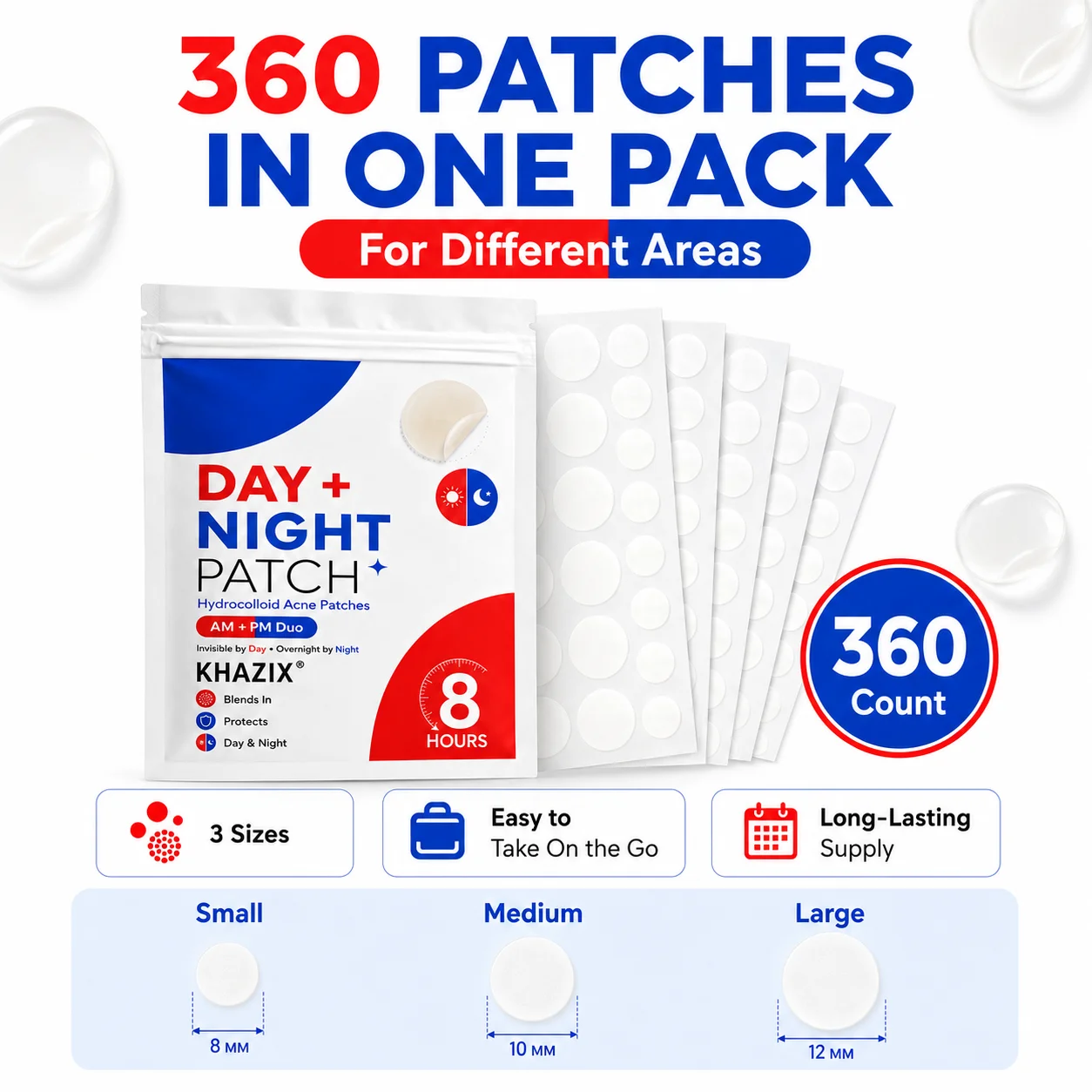 36pcs Invisible Pimple Patches, Clear Round Blemish Covers for Face Spots and Pimple Marks, Men & Women. image 4