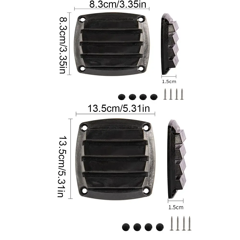 البلاستيك مربع تنفيس غطاء منفذ المياه الملحقات 8.5/13 سنتيمتر قارب الهواء تنفيس التحديثية وفتحات تهوية