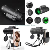 57QF Monocular Telescope 40X60 High Power HD Monocular with Smartphone Holder & Tripod Waterproof Monocular for Bird Watching