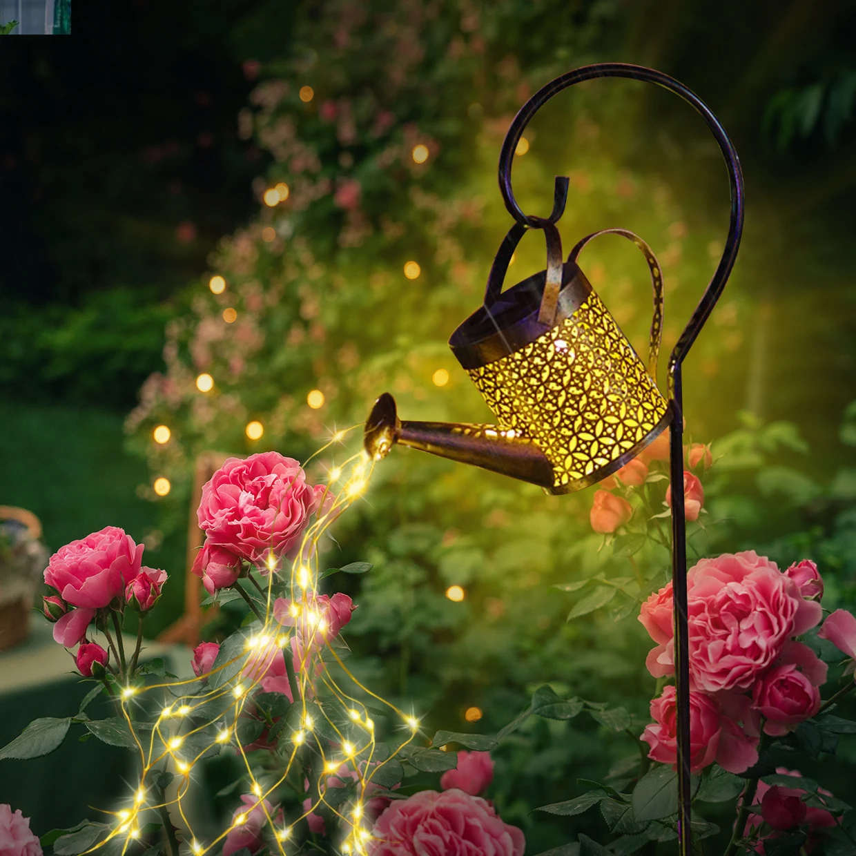 

Solar Watering Can outdoor star Light Water Can Solar Lights Garden Decorative Solar Waterfall Lights Waterproof Hanging Light