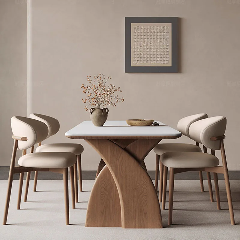 Light And Luxurious Slate Dining Table Small Family Living Room Modern Simple Rectangular Mesas De Comedor Slate Dining Table