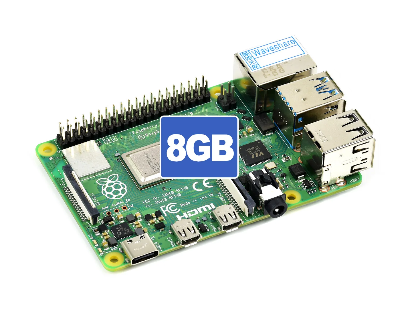 

Original Raspberry Pi 4 Model B 4B RAM 2GB 4GB 8GB Core 1.5Ghz 4K High Resolution Dual Displays Bluetooth 5.0