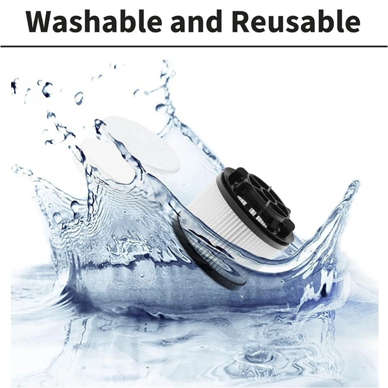 A44F-Filters Replacement For Levoit Vacuum Cleaner LVAC-200 Vacuum Part, 8 Pre-Motor Foam Filters 4 HEPA Post-Motor Filters