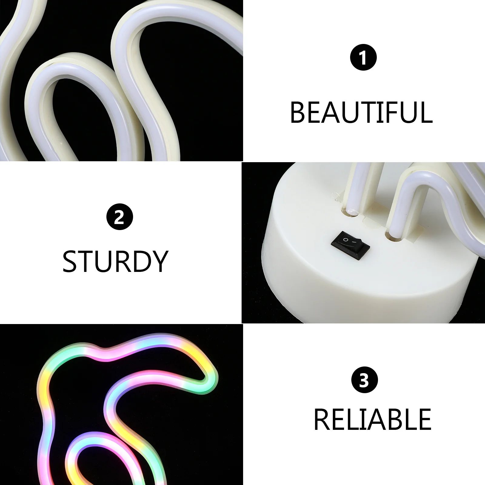 1 قطعة LED ضوء النيون متعدد الأغراض مقاوم للماء مصباح طاولة الزخرفية لغرفة المعيشة نادي بار غرفة المزاج الإضاءة تصميم