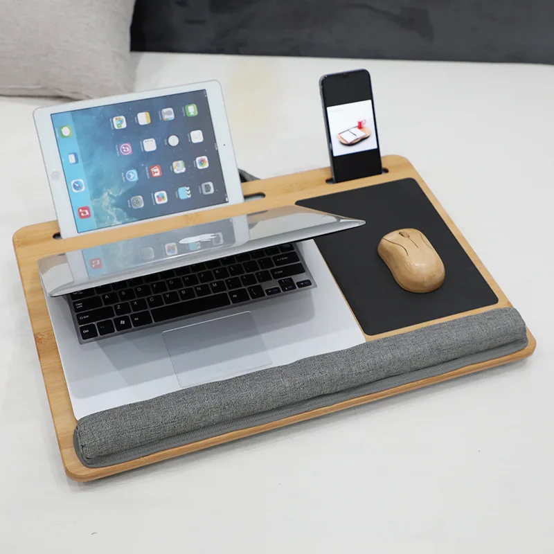 Imagem -05 - Bambu Plataforma Mesa do Portátil com Suporte do Telefone Mouse Pad Pequeno Portátil Notebook Mesas Durável Madeira Laptop Stand 100 Natural