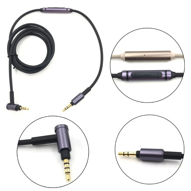 Cable de extensión de repuesto con conector de 3,5mm, Control de volumen para auriculares Sony MDR-1A, MDR-1ABT, MDR-1ADAC, MDR-1AM2
