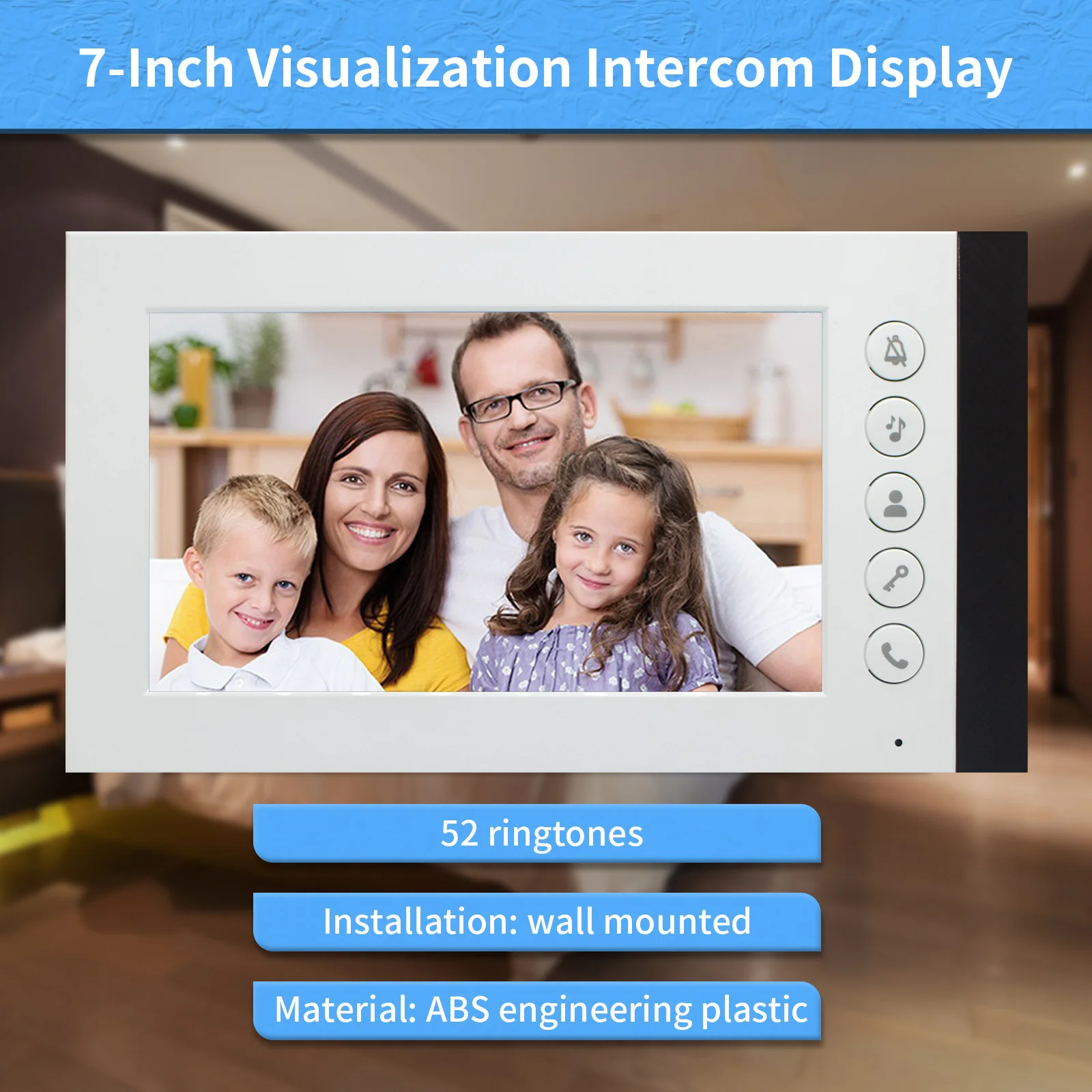 Video Intercom System Kits, 7 "Video Recorder, Ondersteuning, Monitoramento, Villa, Casa, Escritório