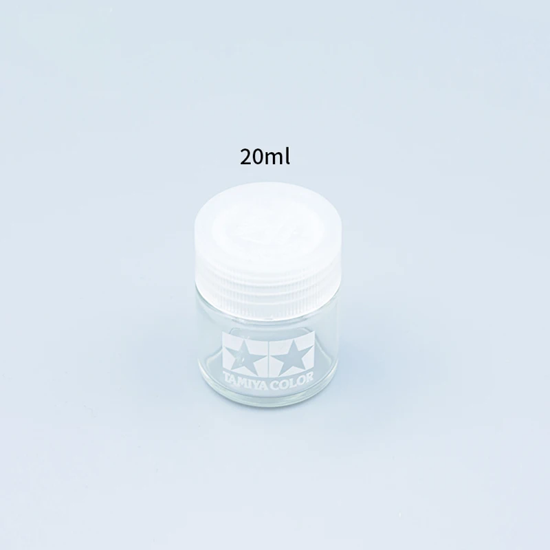 TAMIYA 81041 Color Paint Mixing Jar 20ML Spare Bottle with Scale Hobby Model Finishes Craft Accessories Round Glass Empty Bottle