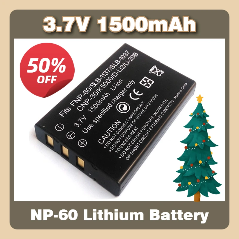 

3.7V 1500mAh NP-60 Lithium Battery,Cameras of Brands Such As for Aigo and For TCL