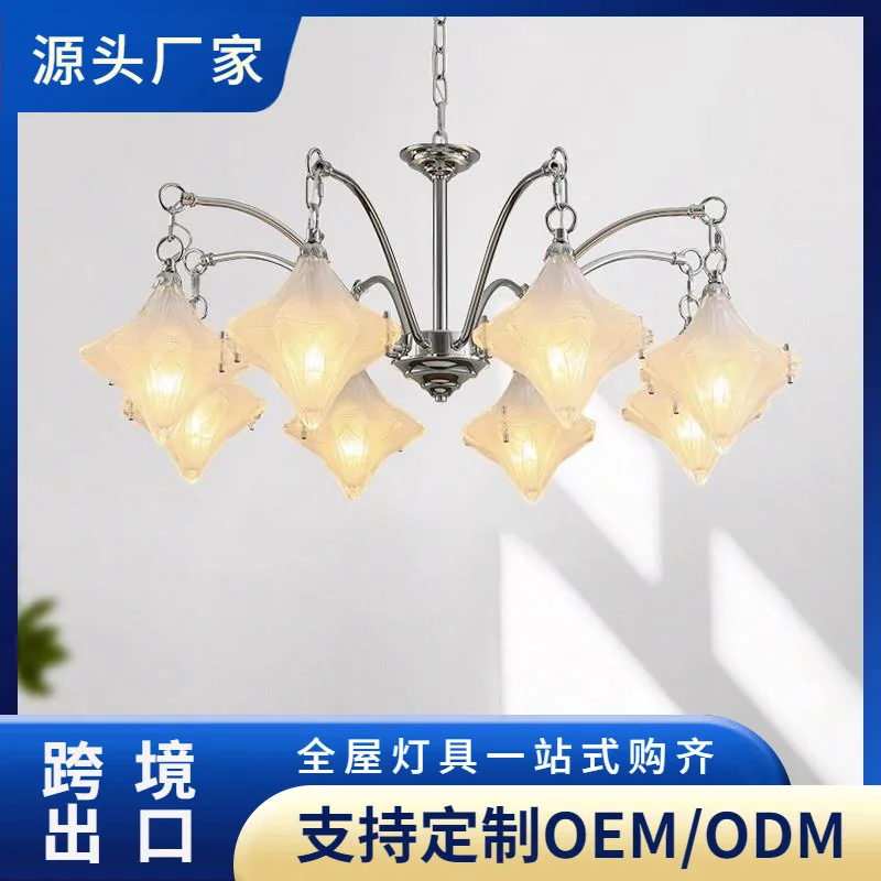 Medieval French restaurant chandelier popular modern minimalist creative high-end art cream style retro Italian American