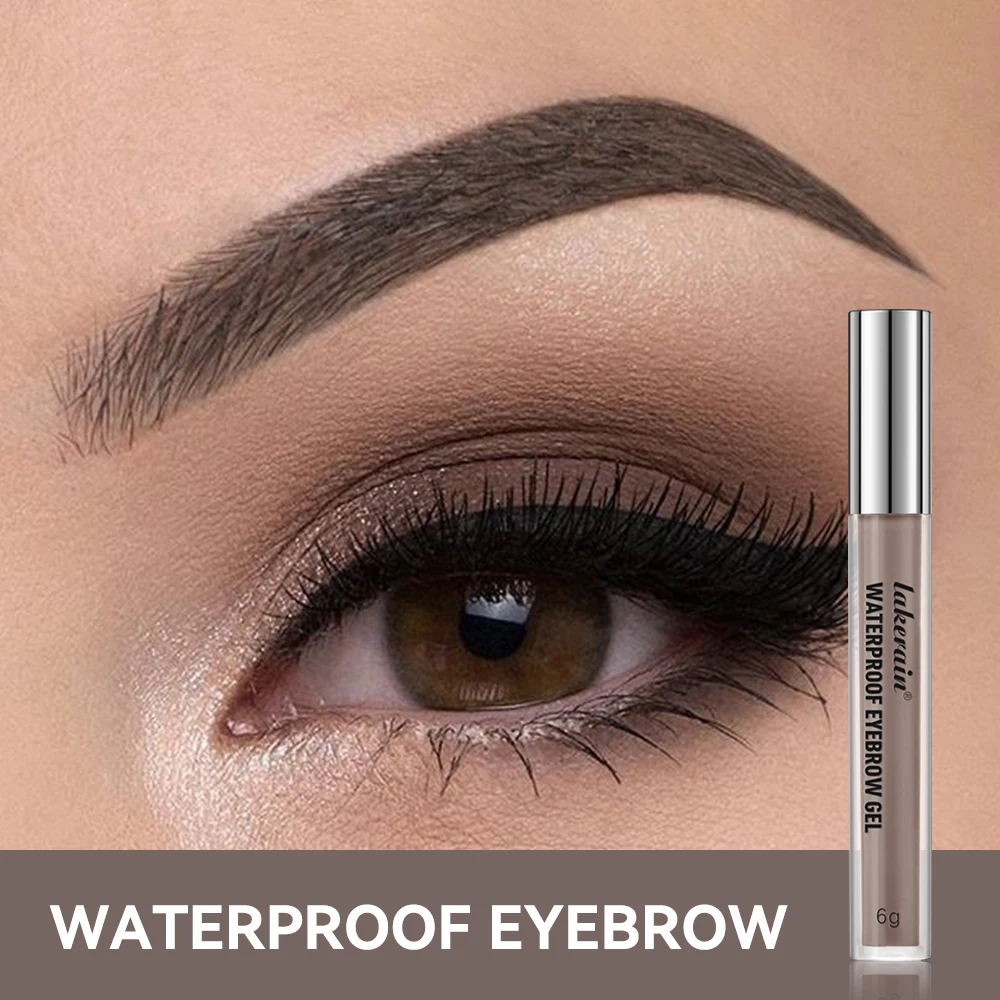 Augenbrauen-Gel, langlebig, wasserfest, hochgetöntes flüssiges Make-up, schweißfest, natürliches Finish, Braun, Schwarz, 4-Farben-Kosmetik
