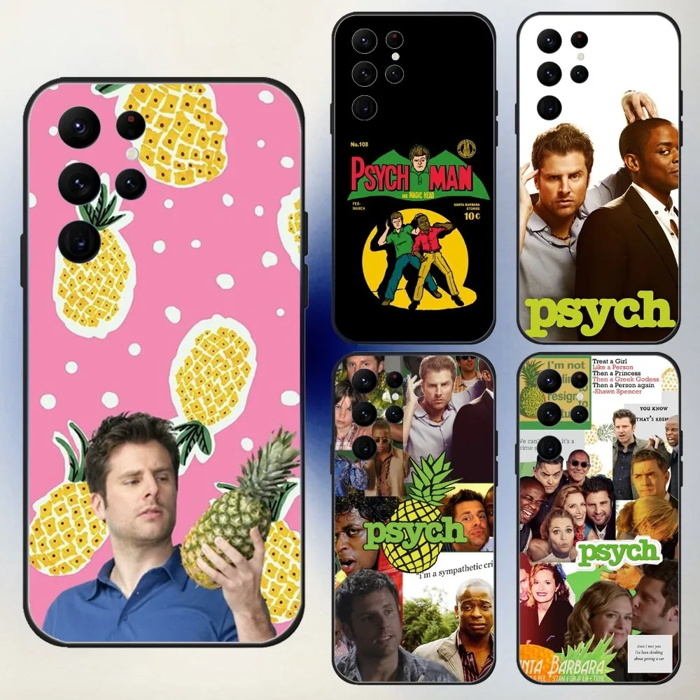 

Psych Shawn and Gus Phone Case For Samsung S24,23,22,30,21,10,9,Ultra,Plus,Lite,FE,5G Black Soft Case