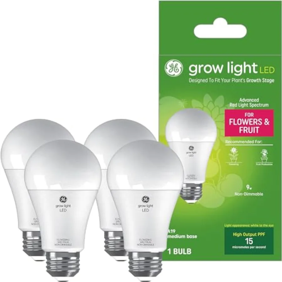 

Grow LED Light Bulb for Advanced Red Light Spectrum Medium Base A19 Bulb Shape of