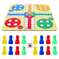 Ludo Chess Set Interesting Toys for Party Game Board Portable Flying Mini Chessboard Playthings Games Interactive Flight