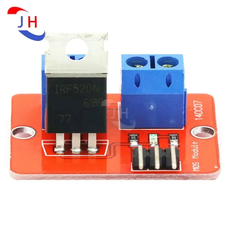 1/2/5Pcs IRF520 Driver Module MOS Tube Field Effect Tube Driver Voltage 3.3V 5V IRF520 Single-Chip Microcomputer Module