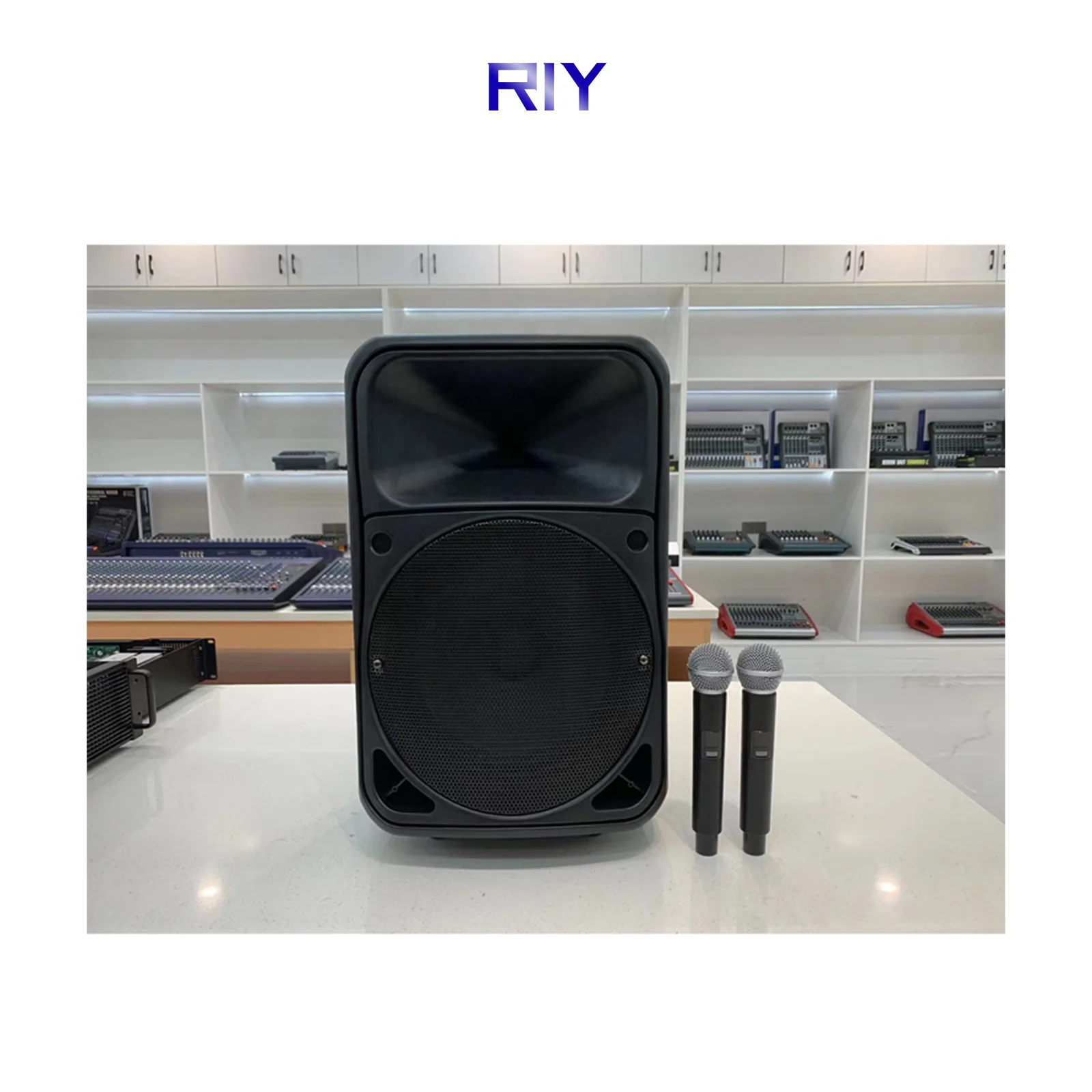 

PK-3210 Portable Active Trolly Speaker Karaoke Speaker With 2 Wireless Microphone