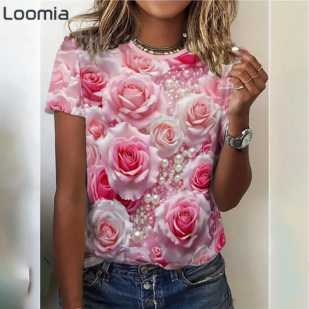 

Новая женская одежда с принтом, модные футболки с рисунком, одежда Y2k, летняя быстросохнущая женская одежда, повседневная футболка для домашней одежды