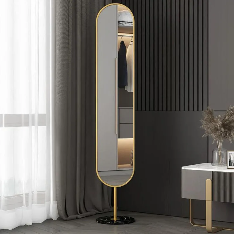 Modern Standing Mirror Luxury Funky Full Body Decoration Accessories Aesthetic Mirror Oval Makeup Espelhos Home Decorations
