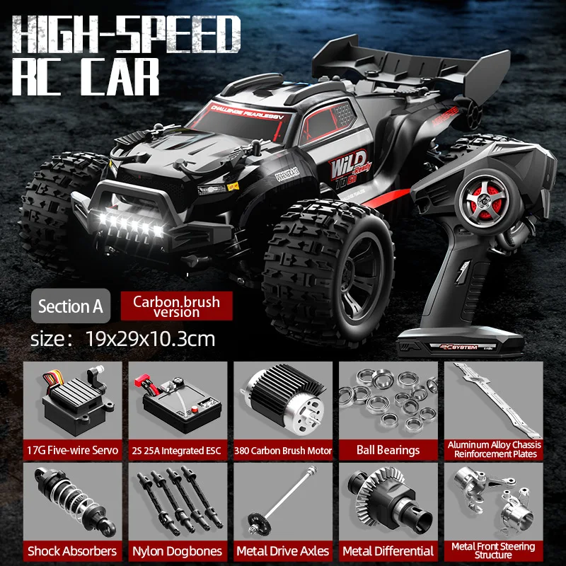

JJRC C8810 four-wheel drive high-speed RC remote control car 2.4G wireless controller remote control toy off-road vehicle toy