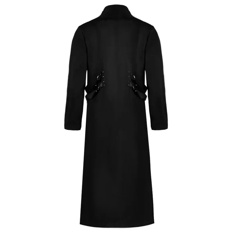 Halloween Man Mid-Century Renaissance Punk Retro Gothic Long Coat