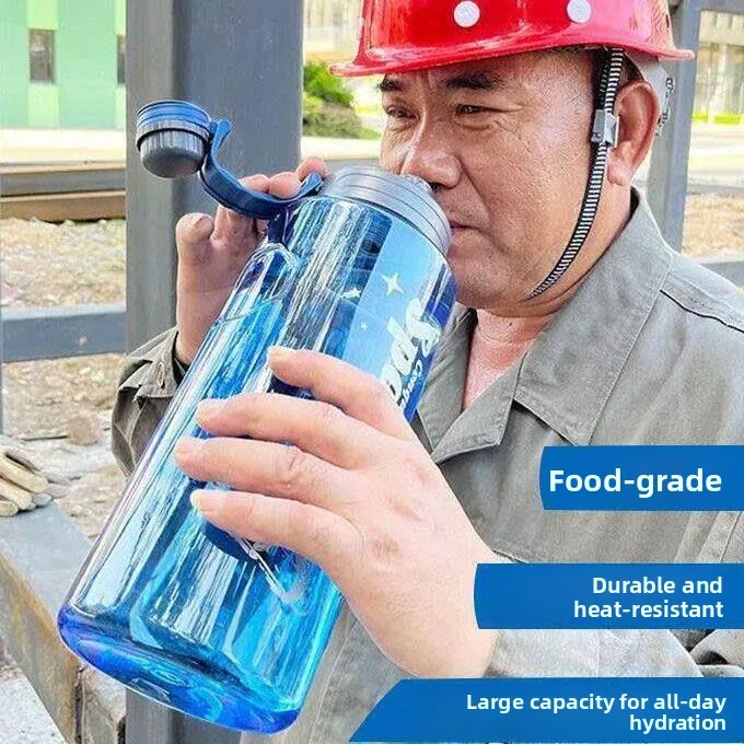 大容量5l-5000ml水筒-建設現場作業用-耐久性-耐衝撃性-高温耐性-スポーツウォーターボトル