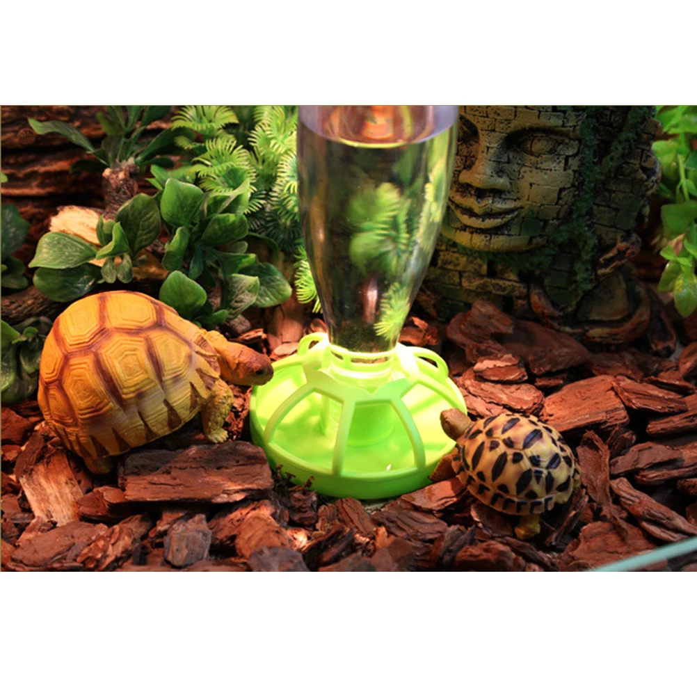 

Reptile Bowl Drinking-water Feeding Utensil ABS Fence Food Bowls for Cat Pet Fountain