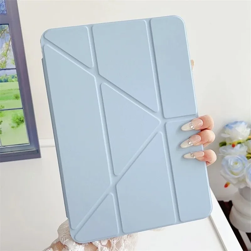 

With Pencil Slot Y Fold Stand Tablet Leather Case for Lenovo Tab M11 Xiaoxin Pad 2025 Idea Smart Wake Arcylic Back Protect Funda