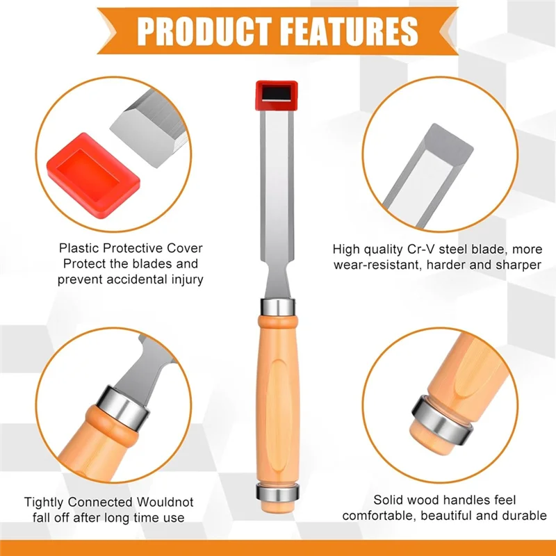 Set di strumenti per la lavorazione del legno 1/4", 1/2", 3/4" e 1" Lama per la lavorazione del legno da 6 pollici Sega per colpire-A09I