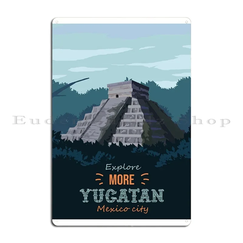 Yucatan Vintage View Metal Signs Plaques Design Design Kitchen Bar Cave Tin Sign Poster