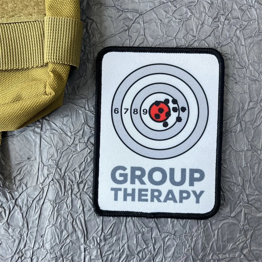 Group Therapy Printing Tactical Patches Backpack Hook and Loop Patch Applique for Clothing Military Gear Stickers