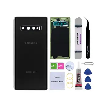 Výměna zadního skla pro Samsung Galaxy S10+ Plus se sadou nástrojů a předinstalovaným lepidlem (Prism Black) 10 nejlepší prodej Displej Samsungu S10 - №8