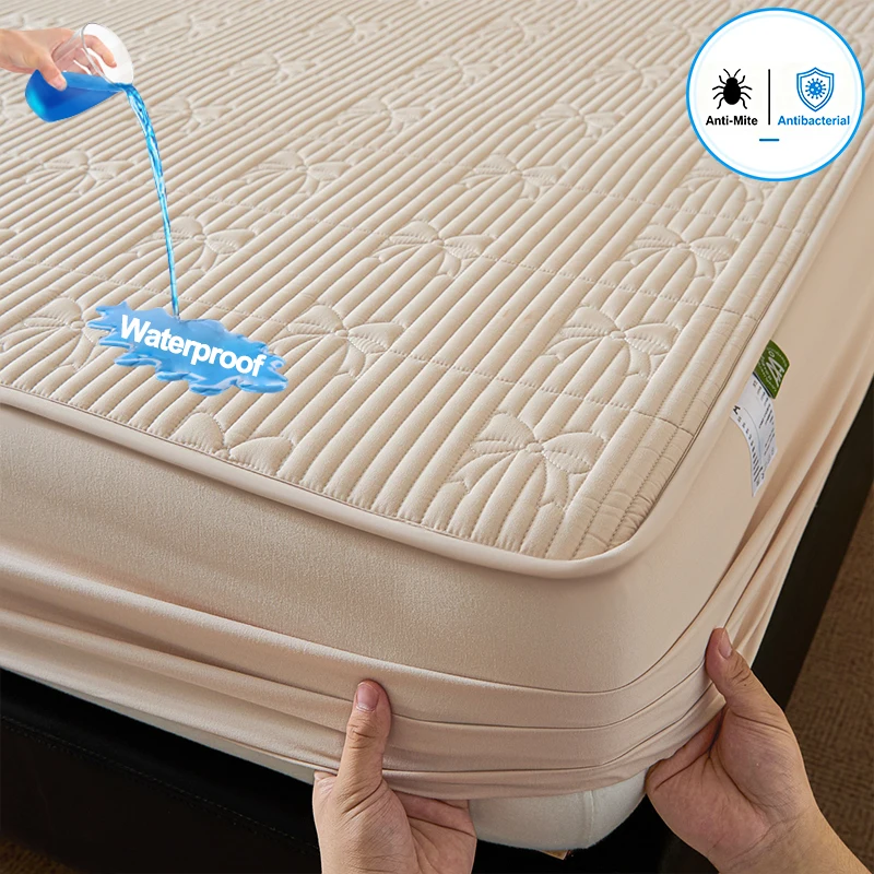 waterproof-quilted-mattress-protector-fitted-mattress-pad-cover-hypoallergenic-antibacterial-anti-dust-mite-noiseless-bed-cover