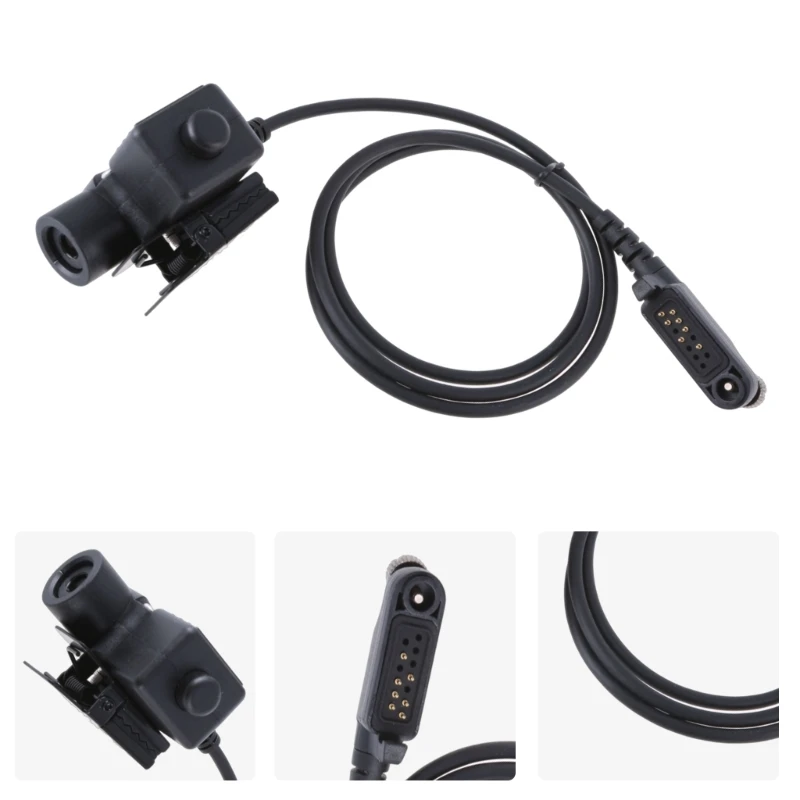 Adaptador U94 PTT para HP785 HP705, adaptador auriculares Walkies Talkies con enchufe 2 pines