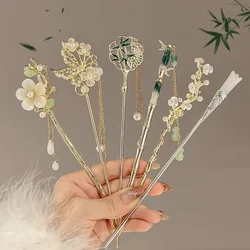 1PC Chinese Style Tassel Hair Clip For Women Hair Stick Pins Flower Handmade Hairpins Charm Jewelry Accessories Hair Ornaments