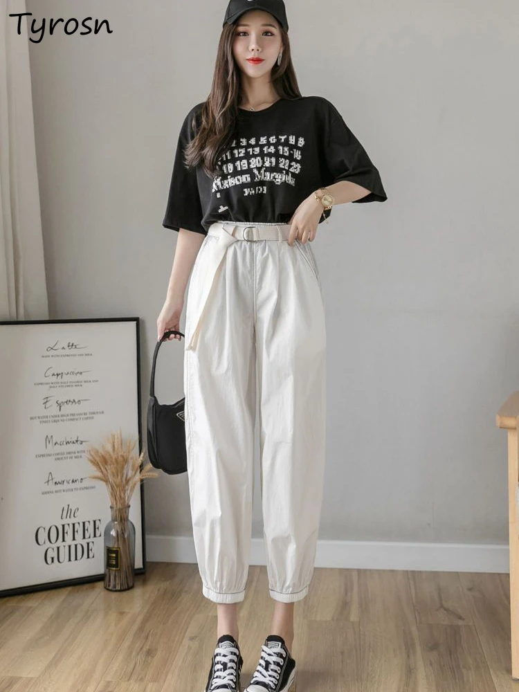 

Pants Women Solid Simple Classic Elegant All-match Basic Comfortable Retro Ankle-length Korean Style Autumn Leisure Ladies New