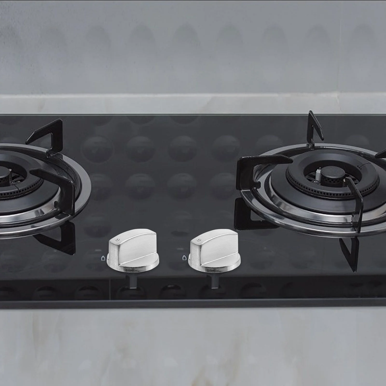 

6Pcs Metal Gas Stove Knobs Zinc Alloy Round Replacement Switch for 6Mm Burner Use Silver Stove Knob Knob,zinc Alloy Knob