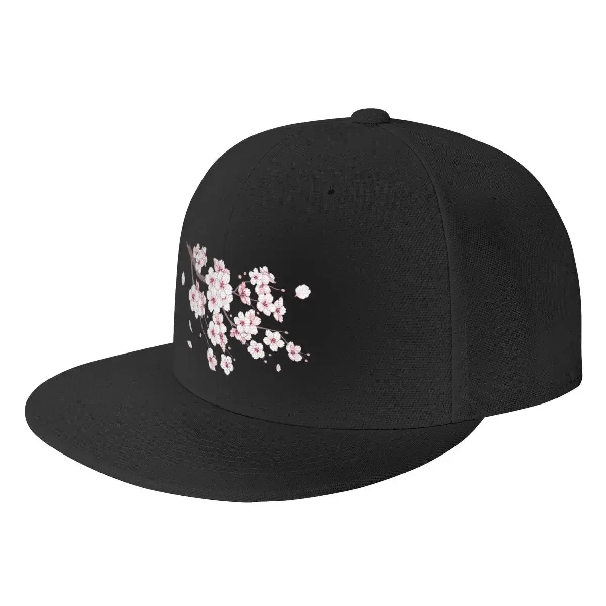 

Falling White Sakura Cherry Blossom Baseball Cap Luxury Cap boonie hats Hats Baseball Cap Hats Man Women's