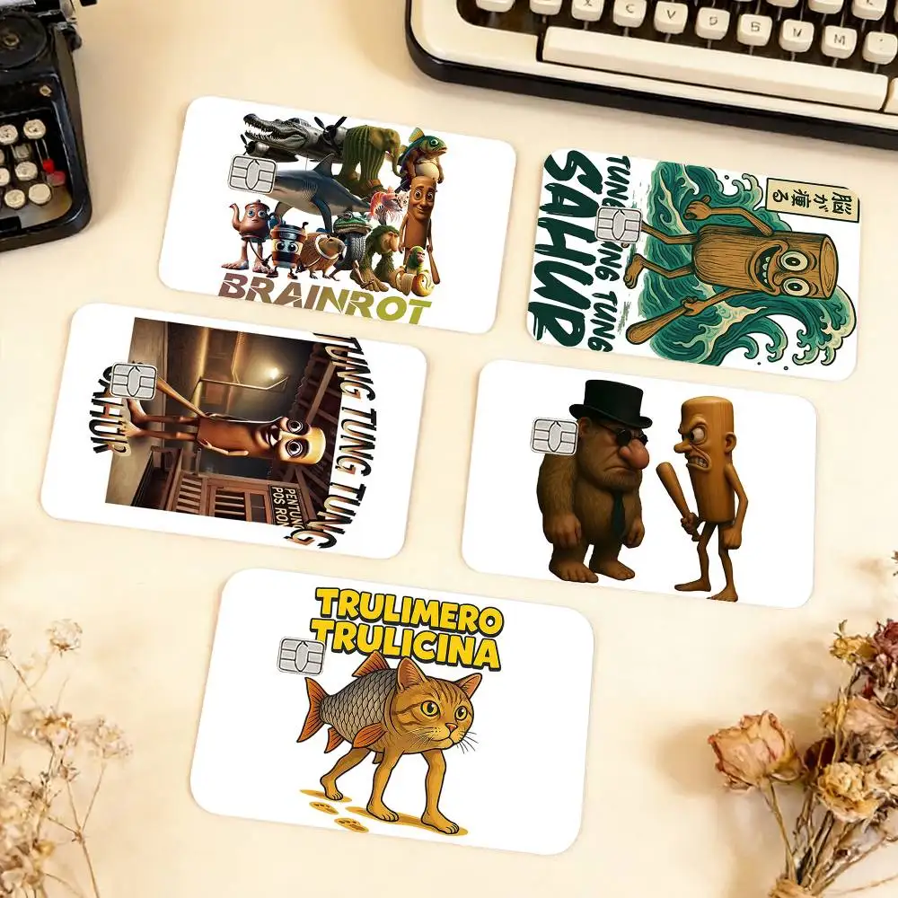 

Tung Tung Tung Sahur Waterproof Film Skin Cover Credit Card Stickers Debit Front Bank Bus Pass