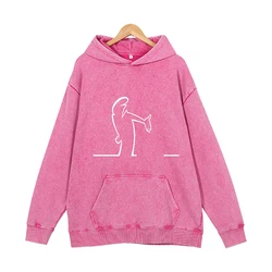 Line figures felpe con cappuccio uomo moda felpe a maniche lunghe donna Casual Harajuku Streetwear Pullover con cappuccio Sudaderas