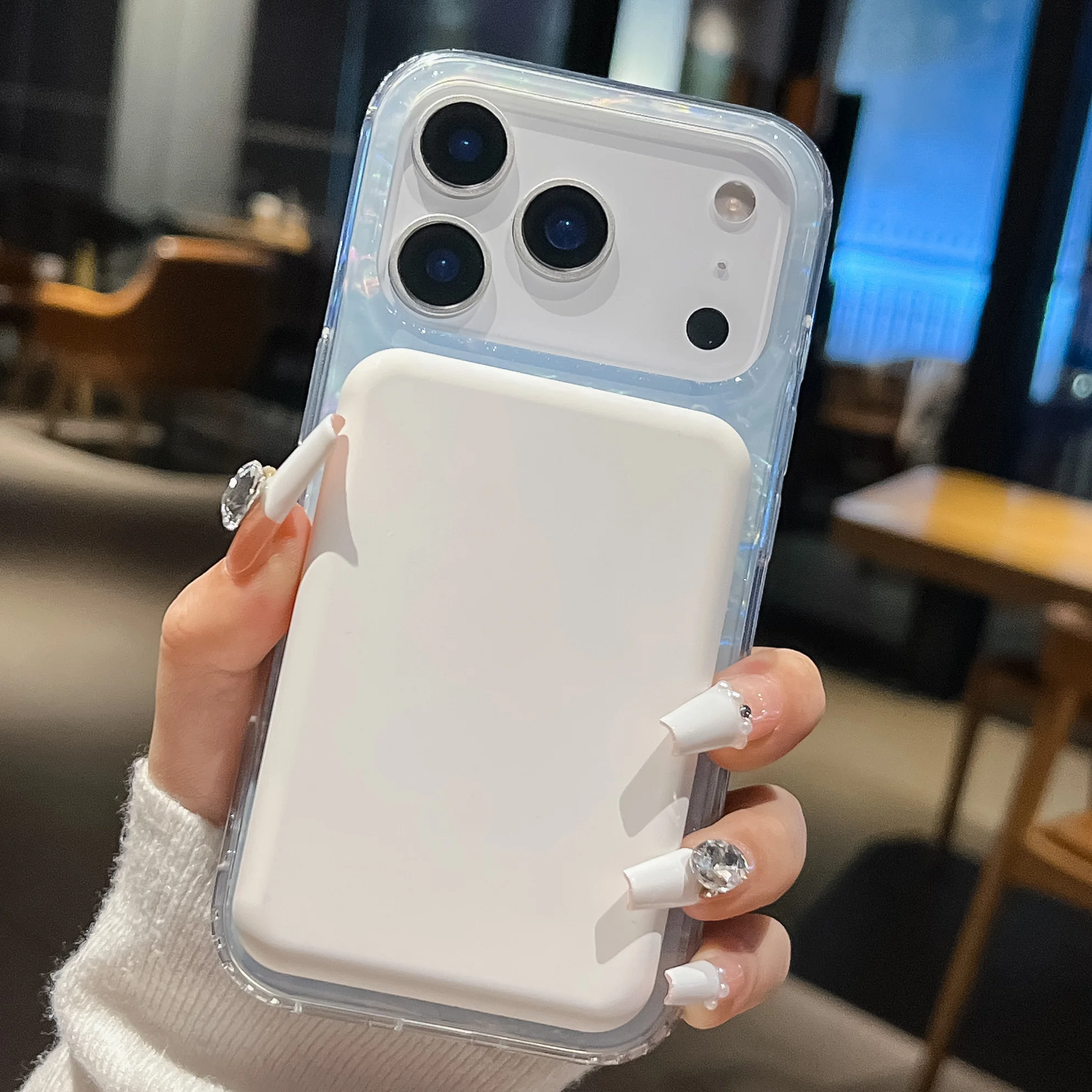 เคสแม่เหล็กเลเซอร์สำหรับ Magsafe สำหรับ iPhone 17 Air 16 15 14 13 12 11 Pro Max Plus ป้องกันการกระแทก ผิวด้าน รองรับการชาร์จไร้สาย