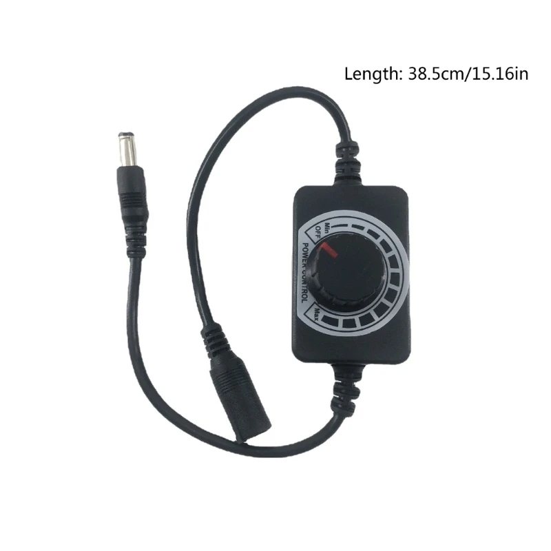 Cavo commutatore controllo velocità dimmerabile per luci LED DC5V~24V, ventole, 5,5x2,1 mm