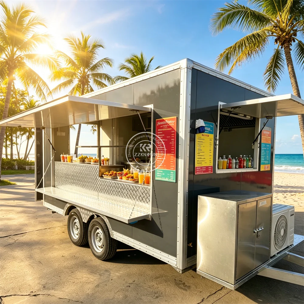 

Commercial Mobile Catering Food Truck Usa Concession Fast Food Trailer Cart Street Catering Trailer Fully Equipped Kitchen