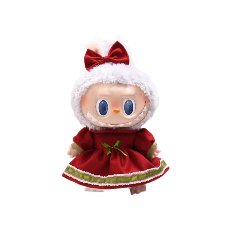 38cm 라부부 인형 옷 크리스마스 작업복 치마 라부부 인형 의상 액세서리