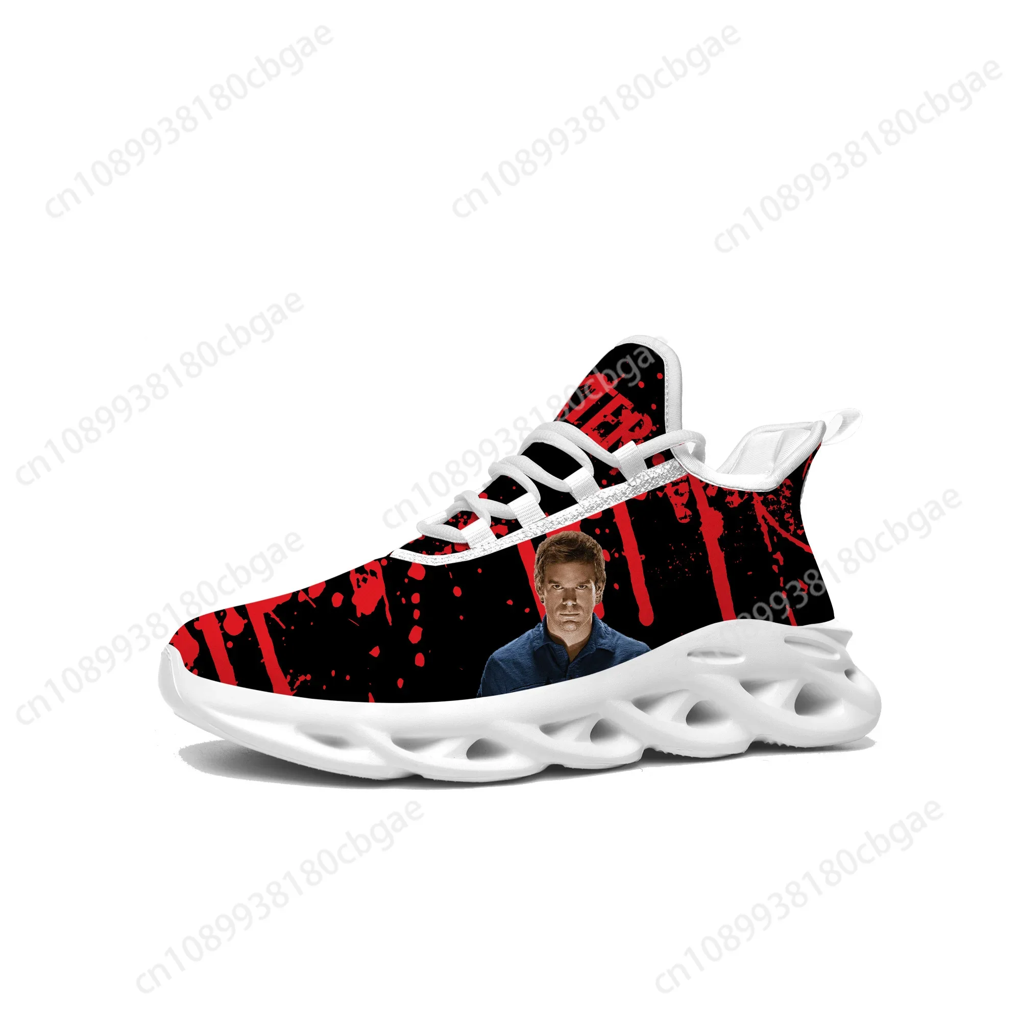 

Dexter TV Show Morgan Flats Sneakers Mens Womens Sports Shoes High Quality Sneaker Lace Up Mesh Footwear custom made Shoe