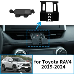 Car Mobile Phone Holder for Toyota RAV4 2019 2020 2021 2022 2023 2024 RAV 4 XA50 Hybrid GPS Bracket Navigation Stand Auto