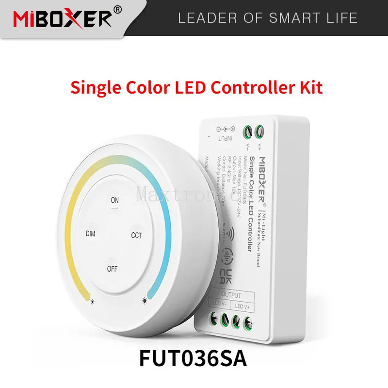 Miboxer FUT035/36/37 2.4G Sunrise Remote Control Rainbow Remote per Dual White/Single Color/RGB/RGBW/RGB + CCT LED Strip DC12-24V