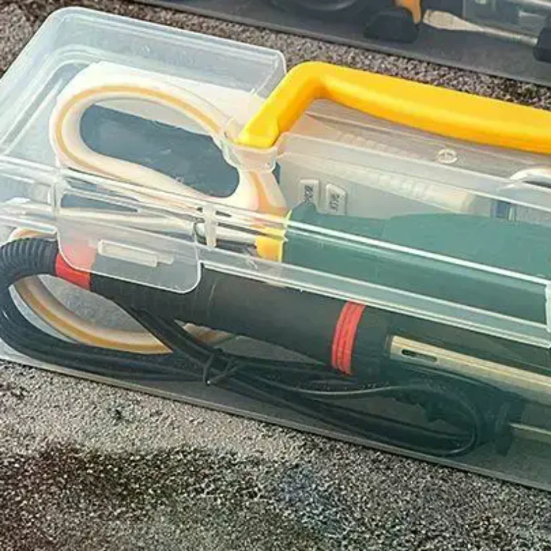 1Pcs Portable Large Capacity Transparent Handheld Toolbox Thickened Plastic Hardware Tool Storage Box With Handle